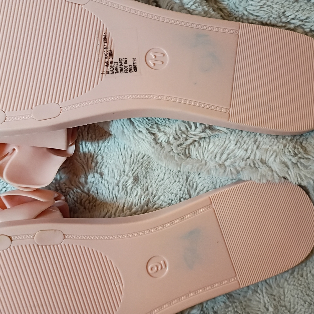 NWOT Shade & Shore Mallory Floral Jelly Slides Pink Sandals Women’s Size 11 - Picture 8 of 9